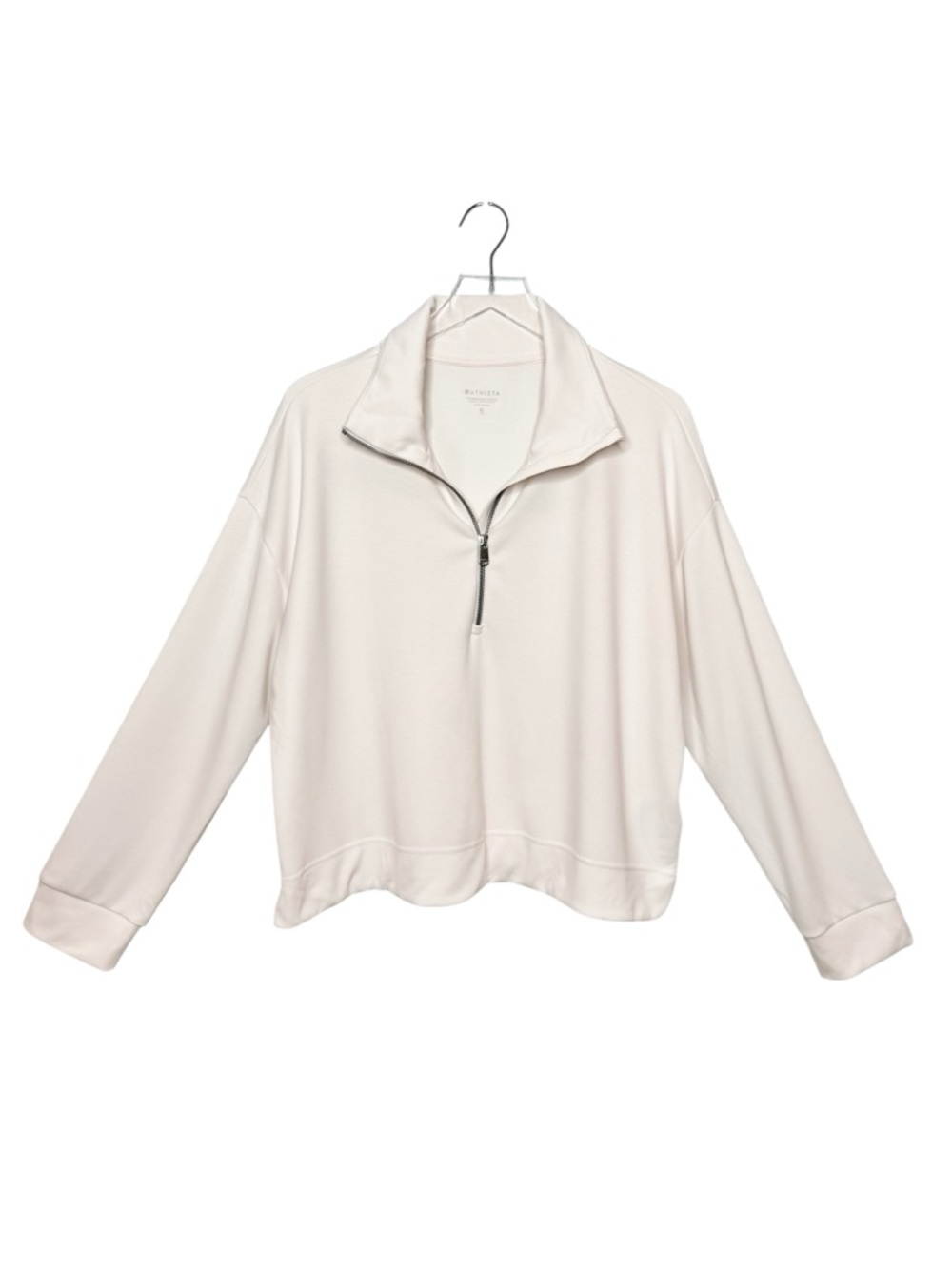 Athleta Cream Seasoft Quarter Zip Women’s Sweatshirt Sz XL